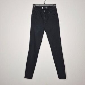 Kut From The Kloth Mia Skinny‎ Jeans Black Overdye Indie Sleeze Rock-Chic Edgy 0